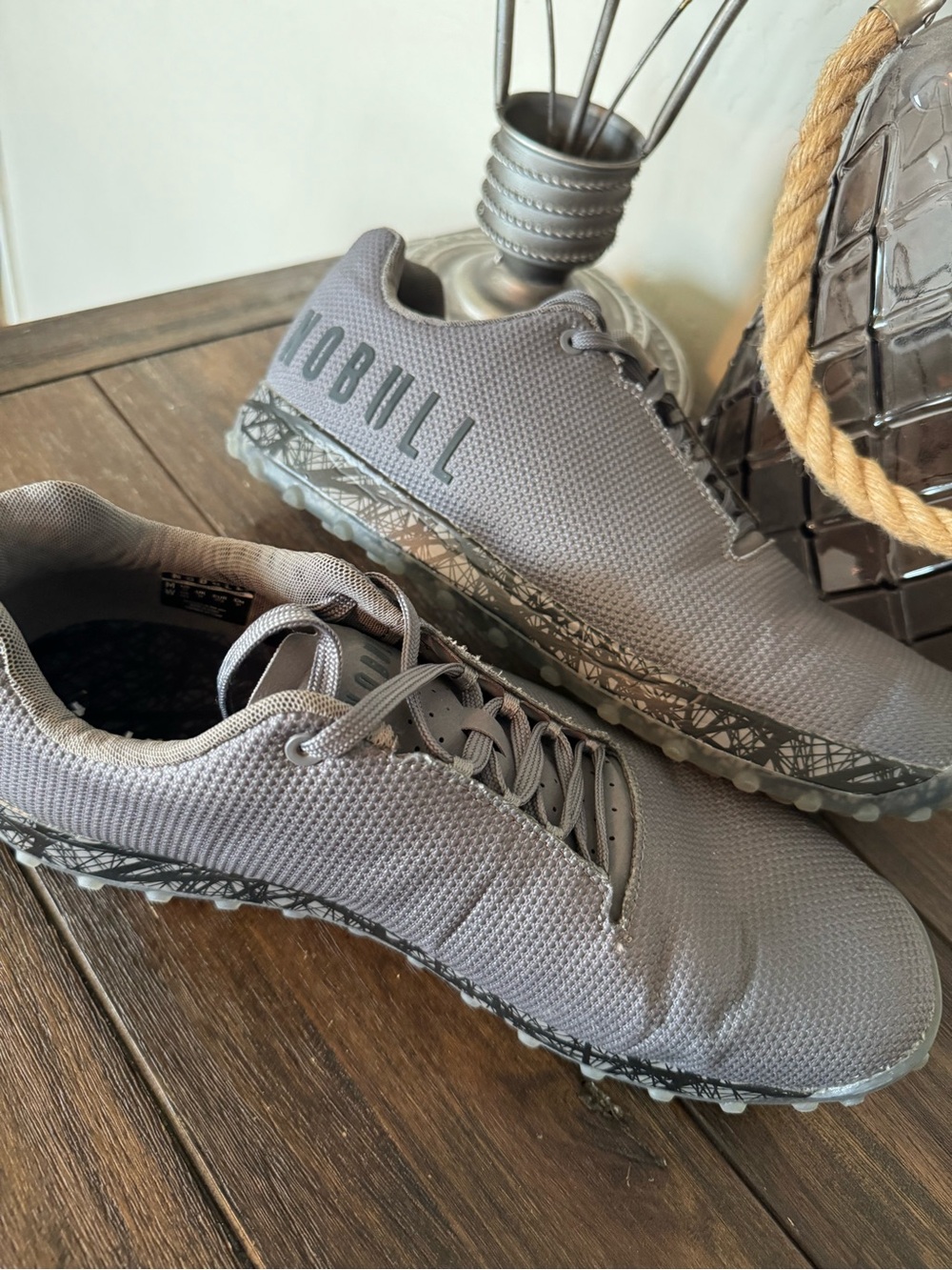 NOBULL Men's Grey Knit Training Shoes - Picture 1 of 4